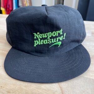Vintage Newport Pleasure Cigarettes Snapback Hat Cap Rare 1990s Smoking